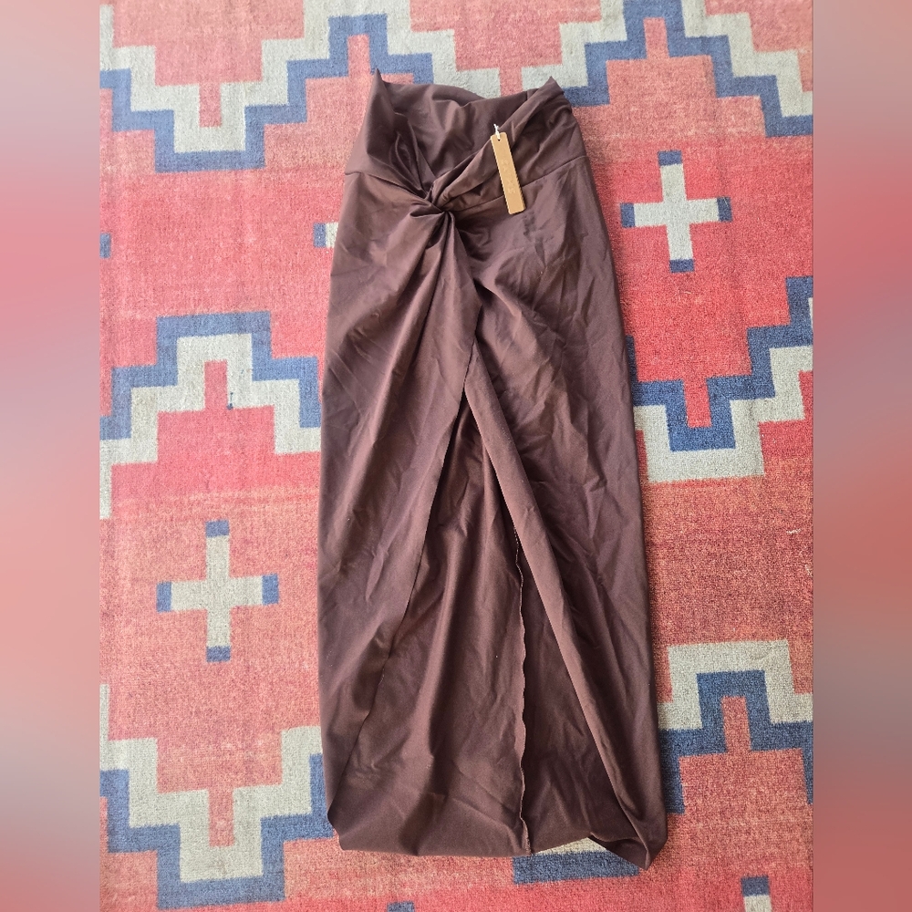Skims Elegant Brown Women's Sarong Skirt Size Xs